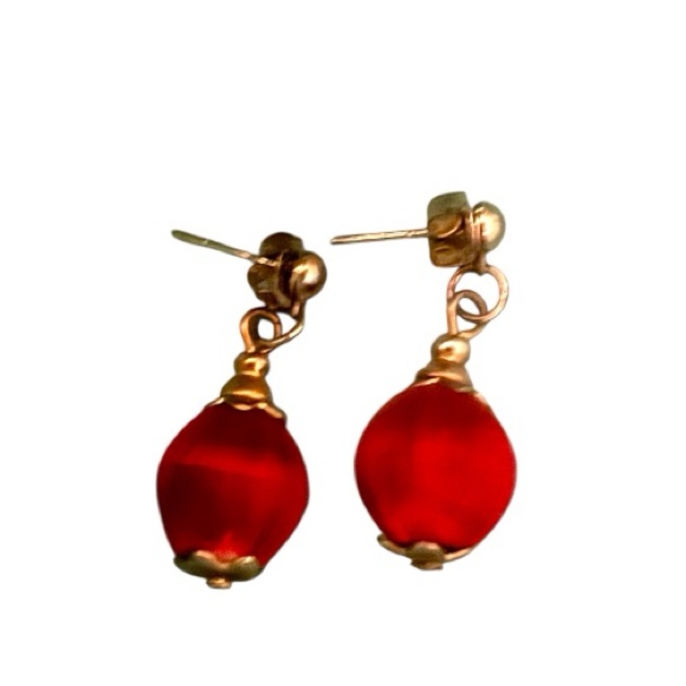 Vintage Red Earrings